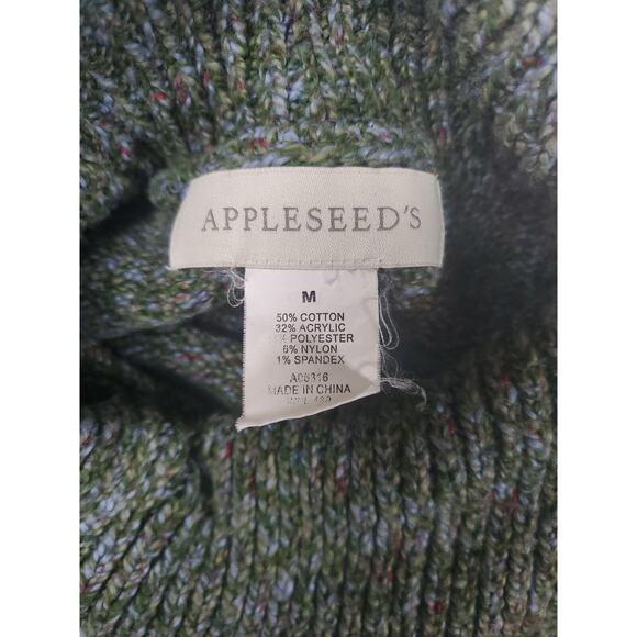 Appleseed's Women's Medium Green Cut Turtle Neck - Picture 9 of 9